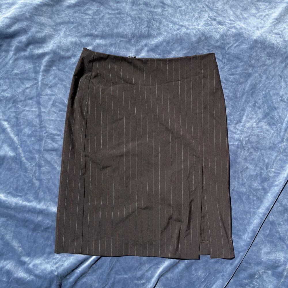 Bebe Black Pinstripe Pencil Skirt Size 2